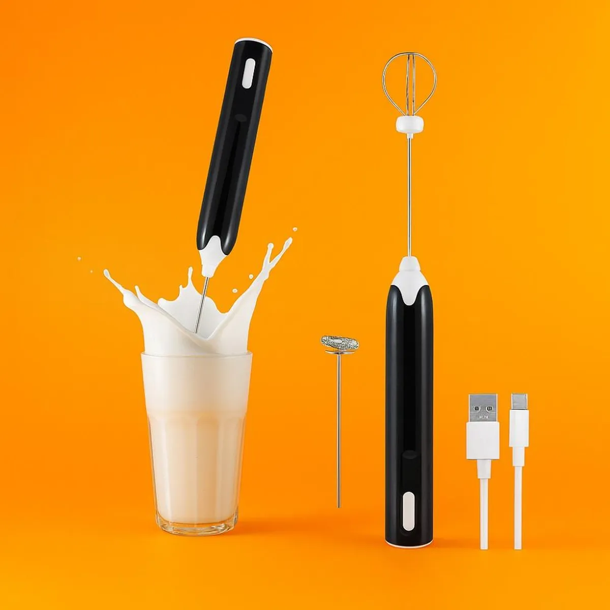 GENERICO - Mini Batidor Revolvedor De Café Y Espuma Leche Recargable USB