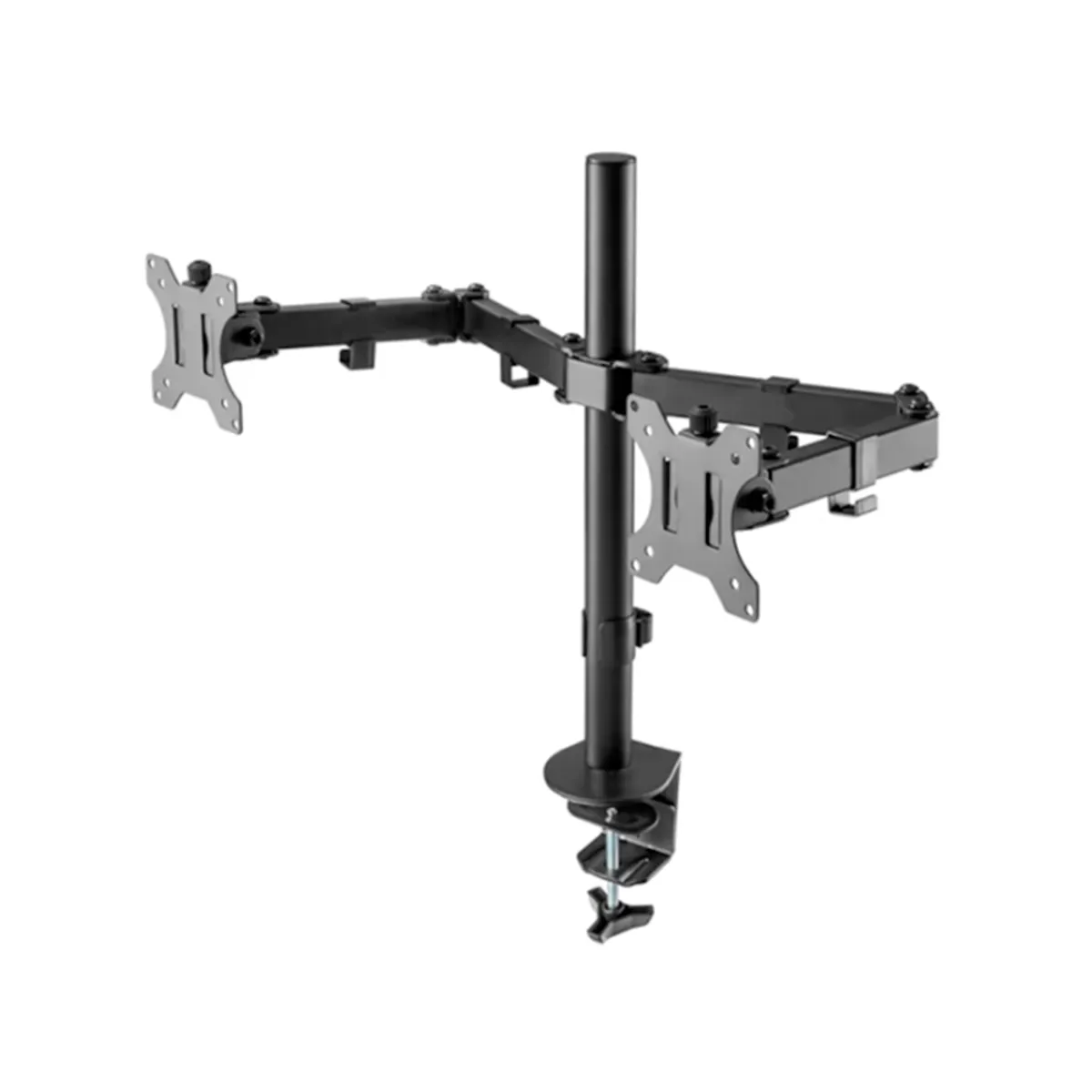 GENERICO - Soporte Doble de Monitor con Brazo Fijo Aleación de Aluminio