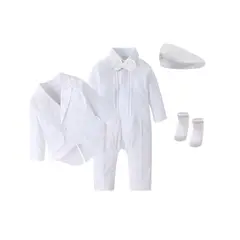 DANK - Traje de niño Bautizo Blanco Pureza y Tradición
