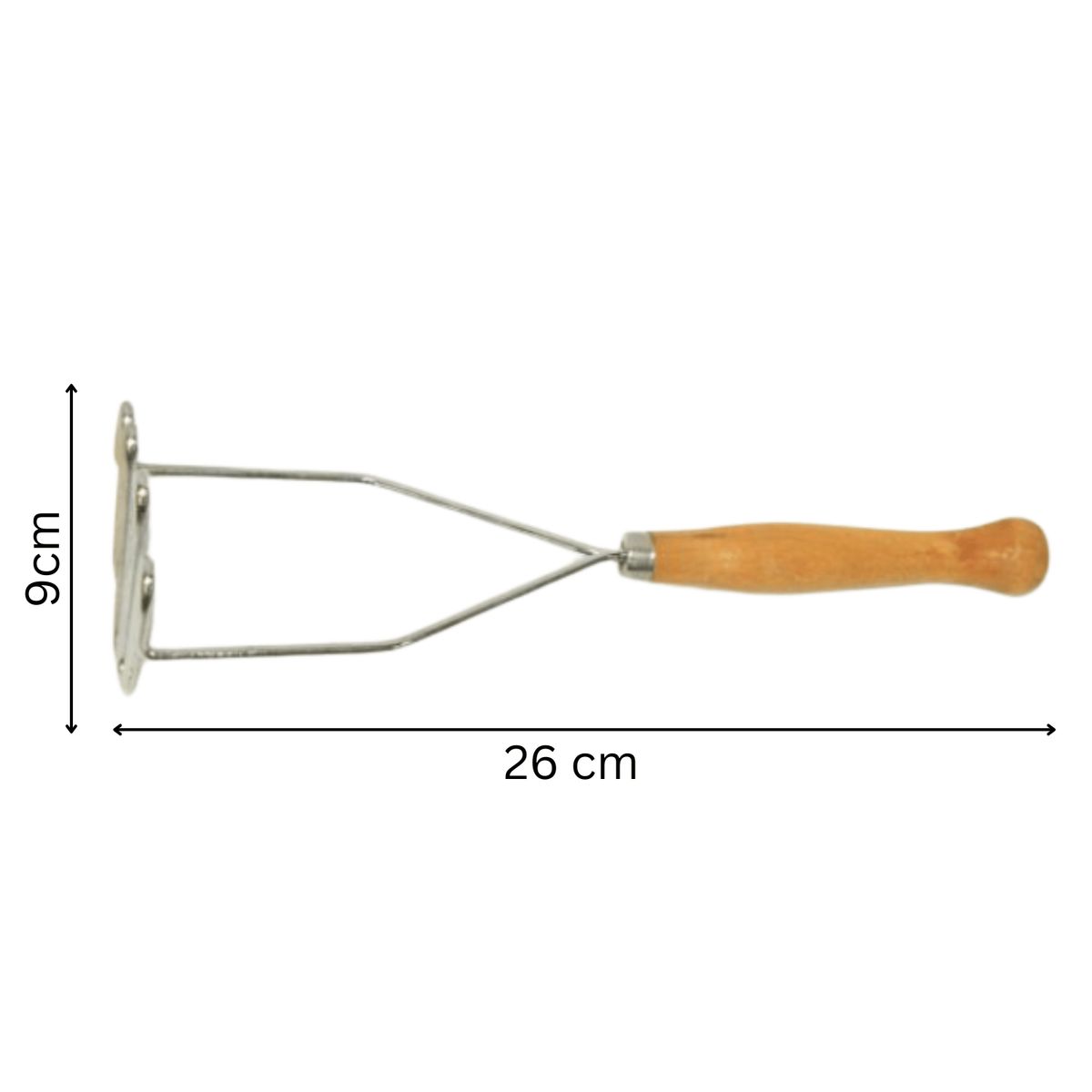 HOMESTAR - Pisa Papa Manual con Mango de Madera