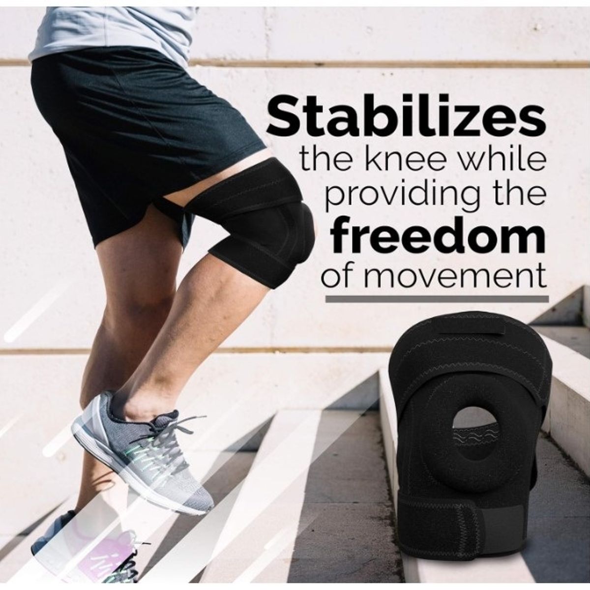 GENERICO - Rodillera Estabilizadora Deportivas De Compresión Ajustable