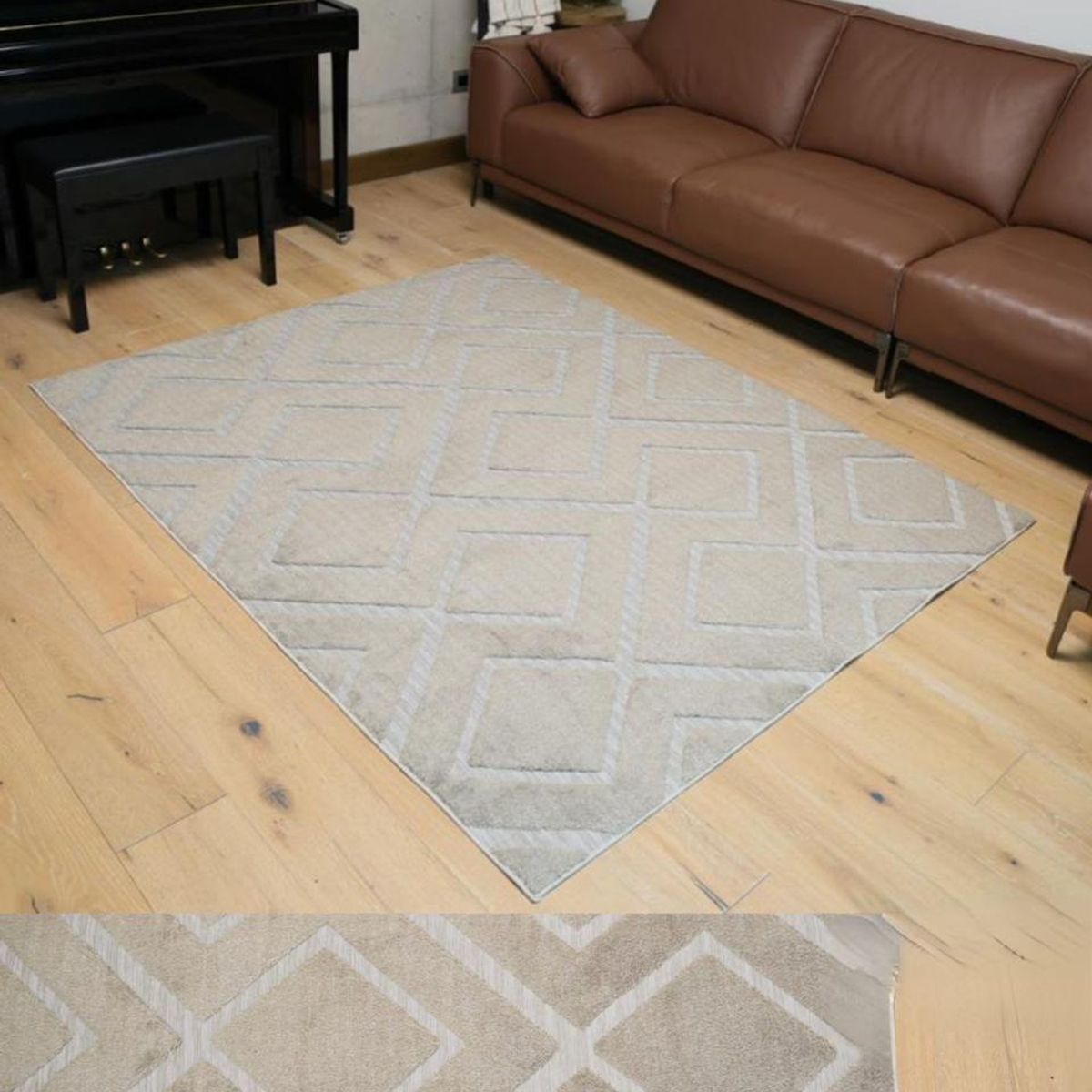 GENERICO - ALFOMBRAS GRUESAS TIPO JACQUARDS ANTIDESLIZANTES DE ALGODON