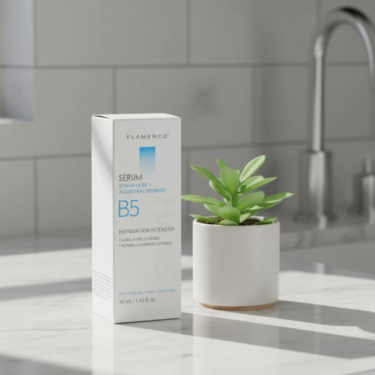 FLAMENCO - Sérum Hidratante B5  Ácido Hialurónico 40 ml – Repara y Suaviza la Piel