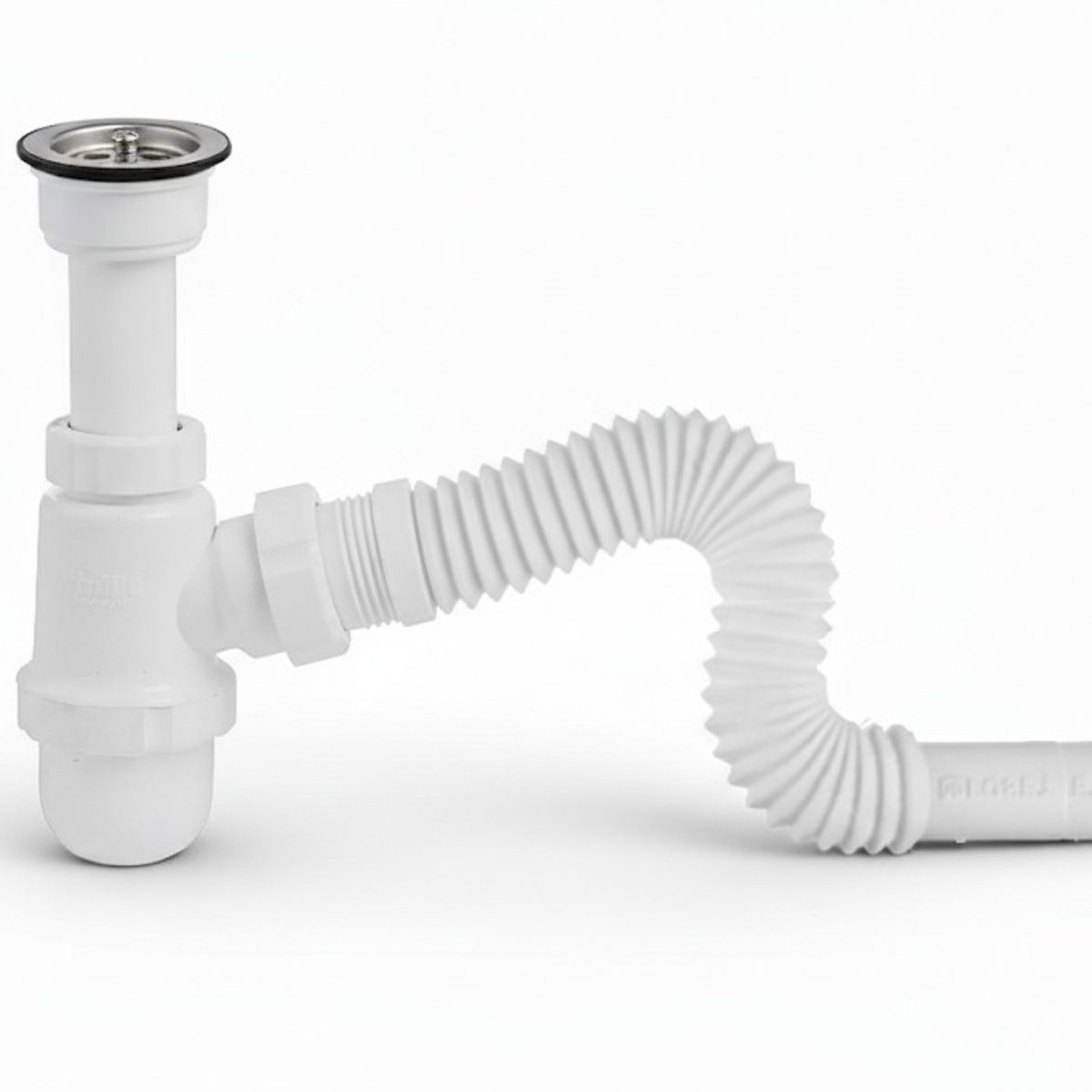 GENERICO - Juego De Tubo Sifón Corrugado Para Desagüe Lavabo Blanco