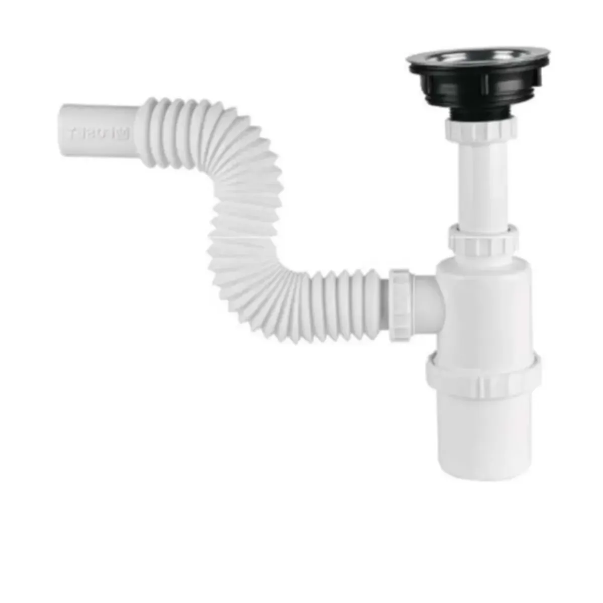 GENERICO - Juego De Tubo Sifón Corrugado Para Desagüe Lavabo Blanco