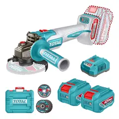 TOTAL TOOLS - Galletera Esmeril Angular 42v 2 Bat+ Carg Total Tagli4108112 Turquesa