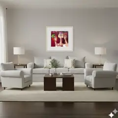 MUNDO LIVING - Living 311 Noah Gris claro Sofa 3 cuerpos + 2 poltronas resortes