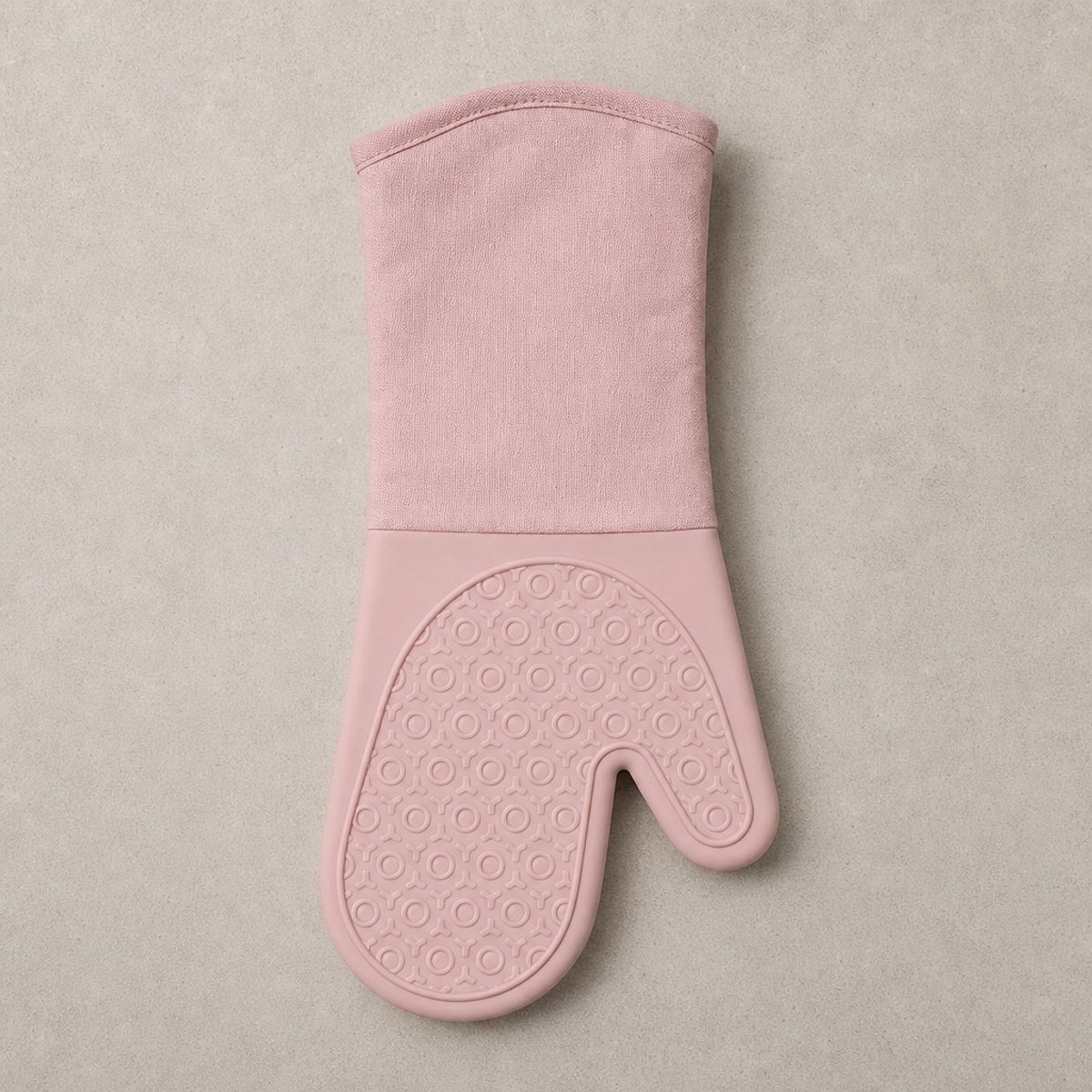 HOMESTAR - Guante de Horno Largo con Agarre de Silicona 34 cm - Rosado