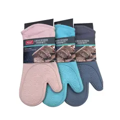 HOMESTAR - Guante de Horno Largo con Agarre de Silicona 34 cm - Turquesa