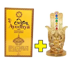 GENERICO - Ayodhya Incienso Premium Con Porta Incienso 7 Chakras Ganesh