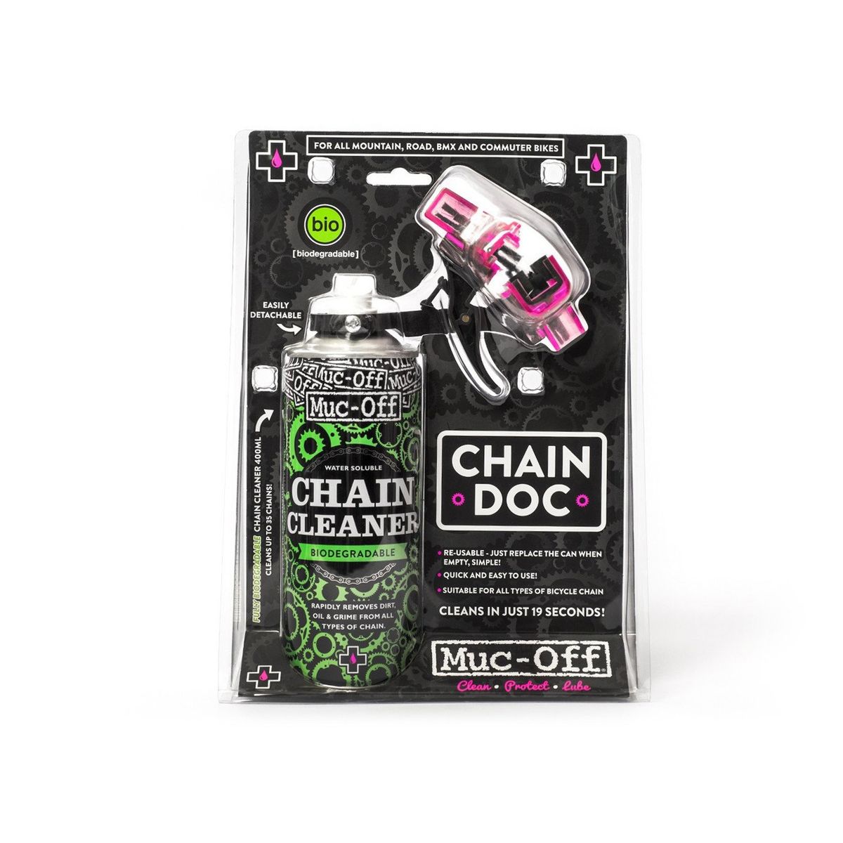 MUC OFF - Limpiador de cadena con cepillo bio chain doc Muc-Off 400ml