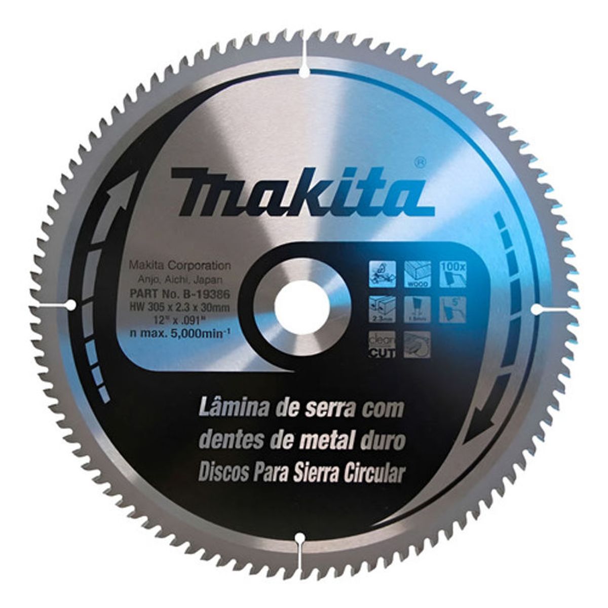 GENERICO - Disco Sierra Makita 305mm 100t B-19386 para Madera
