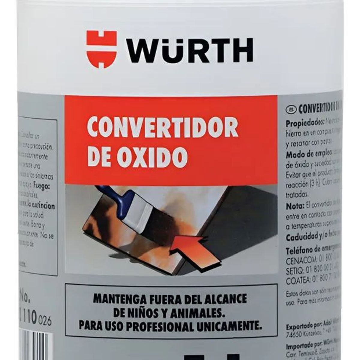 METALFER - Convertidor De Óxido Y Fosfatizante Pintable 1l Transparente