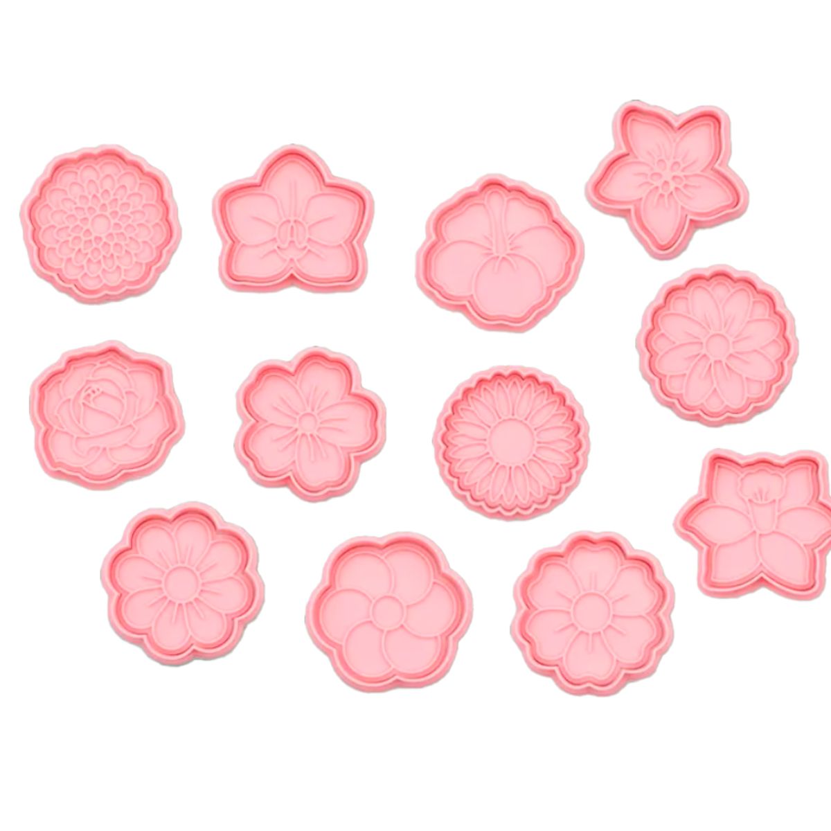 GENERICO - Cortador de galletas - Flores (pack 12 un)