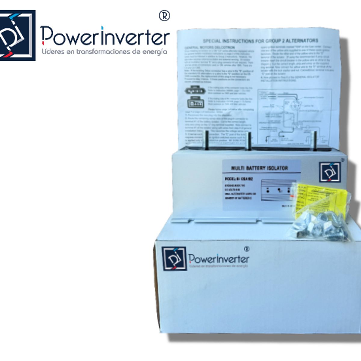 GENERICO - AISLADOR DE BATERIAS  PUENTE DE DIODO 90A 9-50VDC 2 BATERIAS