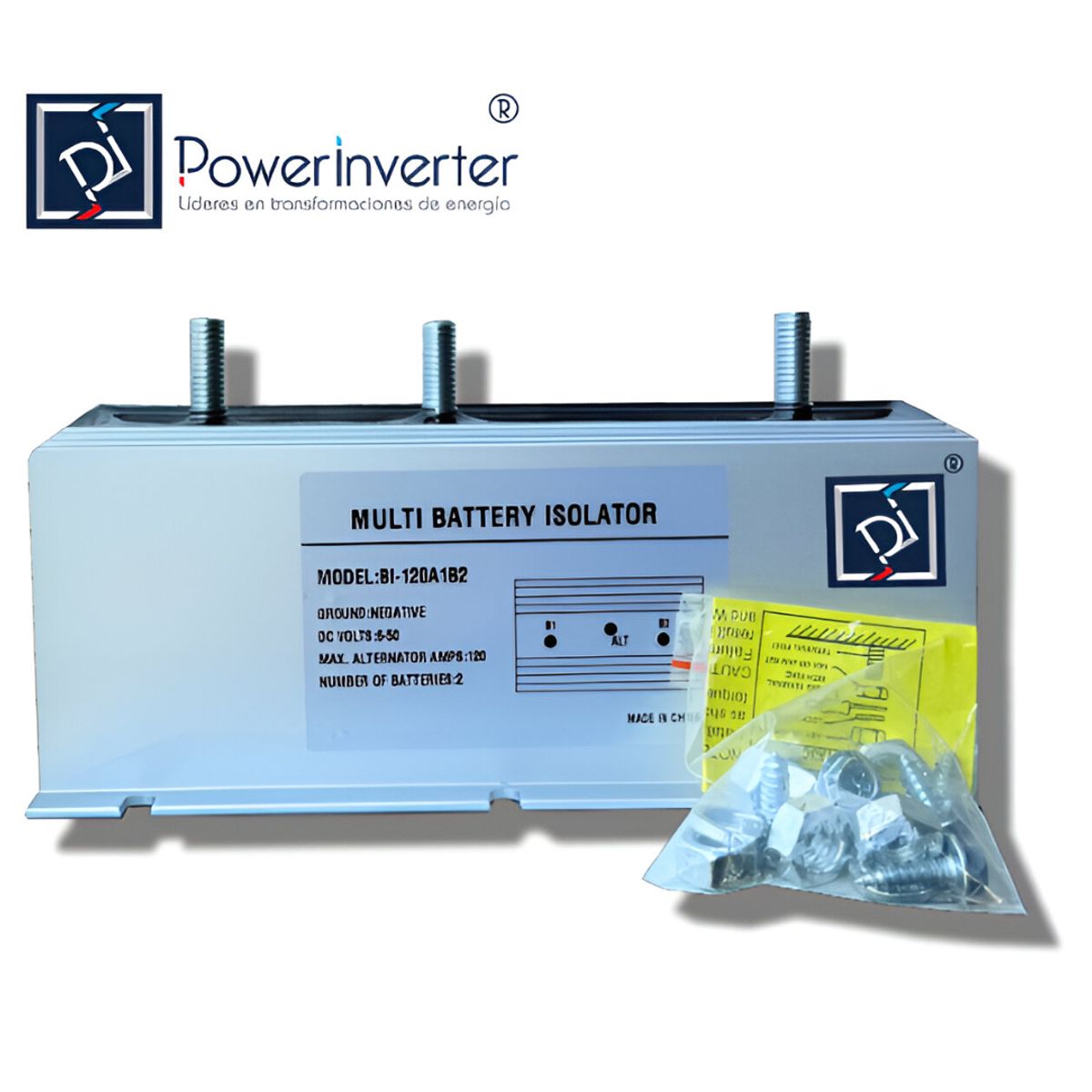 GENERICO - AISLADOR DE BATERIAS  PUENTE DE DIODO 120A 9-50VDC 2 BATERIAS