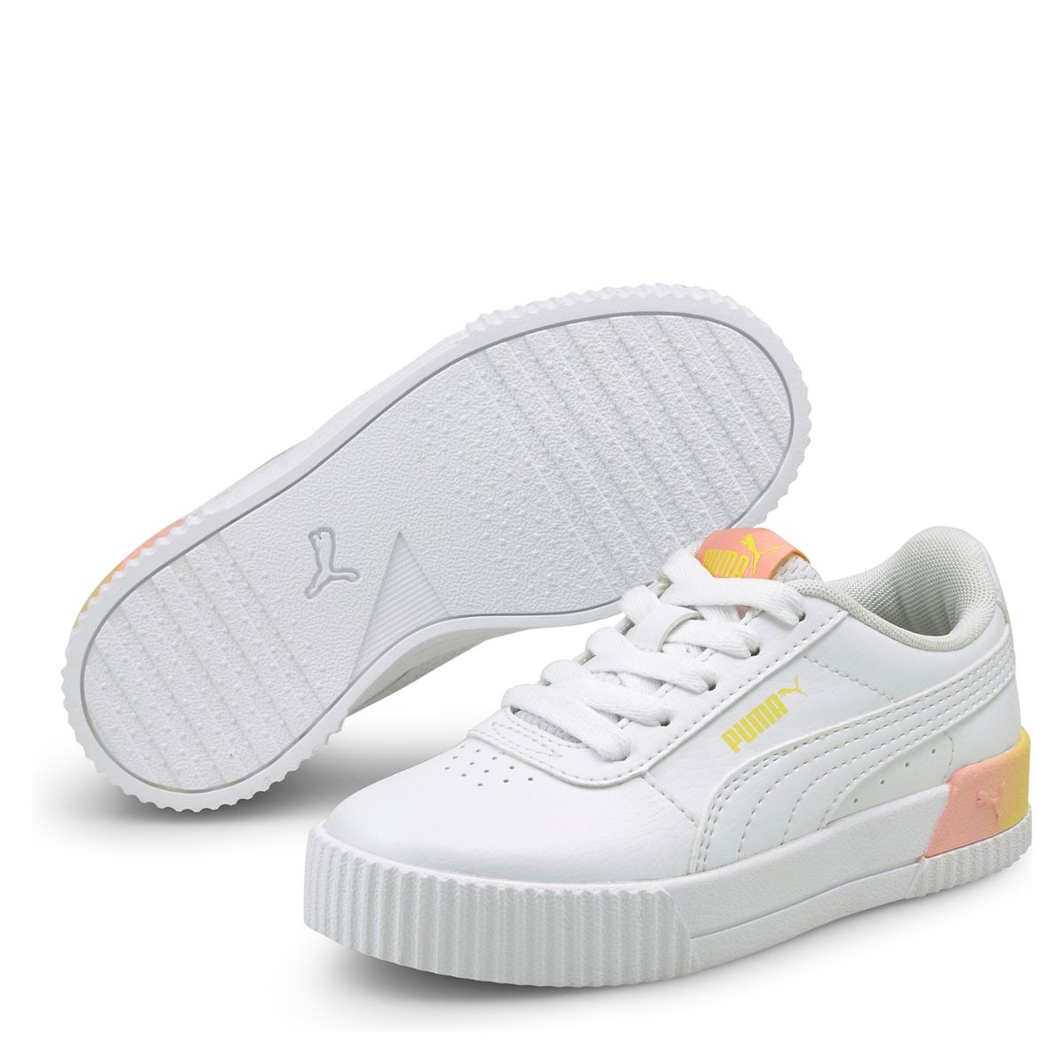 PUMA - Carina Summer Fade Ps Zapatilla Urbana Niña Blanca