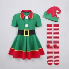 GENERICO - Disfraz de Elfo Navideños mujer 180cm