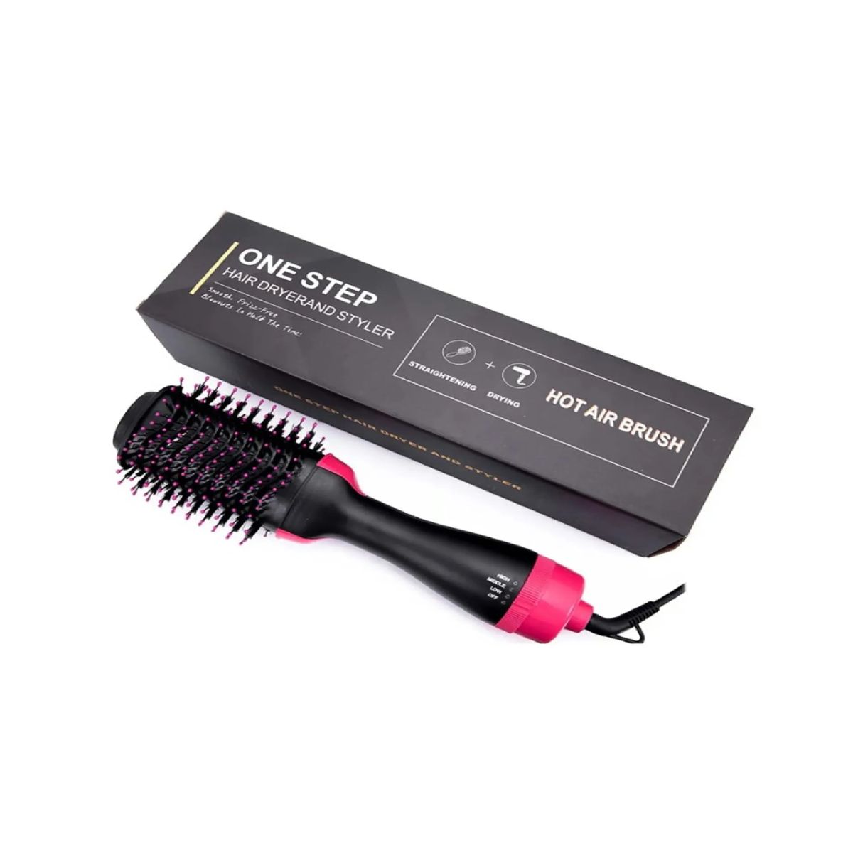 GENERICO - Cepillo Secador Alisador De Pelo 3 En 1