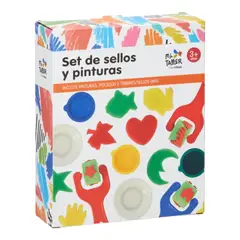 GENERICO - Set de 19 timbres - Incluye pinturas y posillos