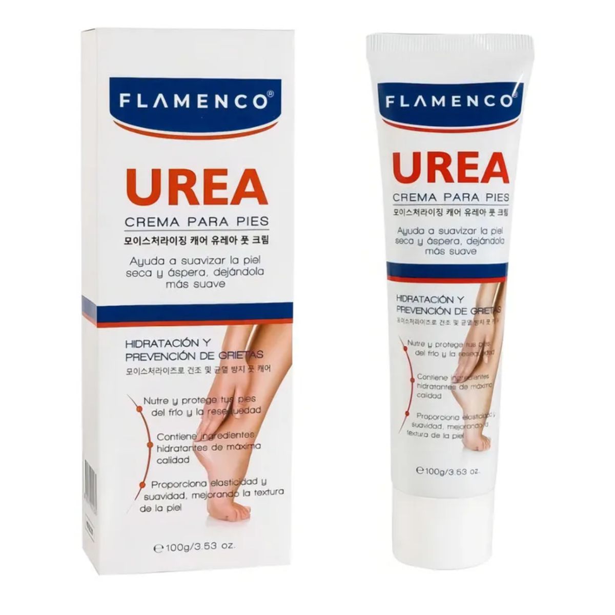 FLAMENCO - Crema de Urea  para Pies Flamenco 100g Hidratación Intensa y Reparación