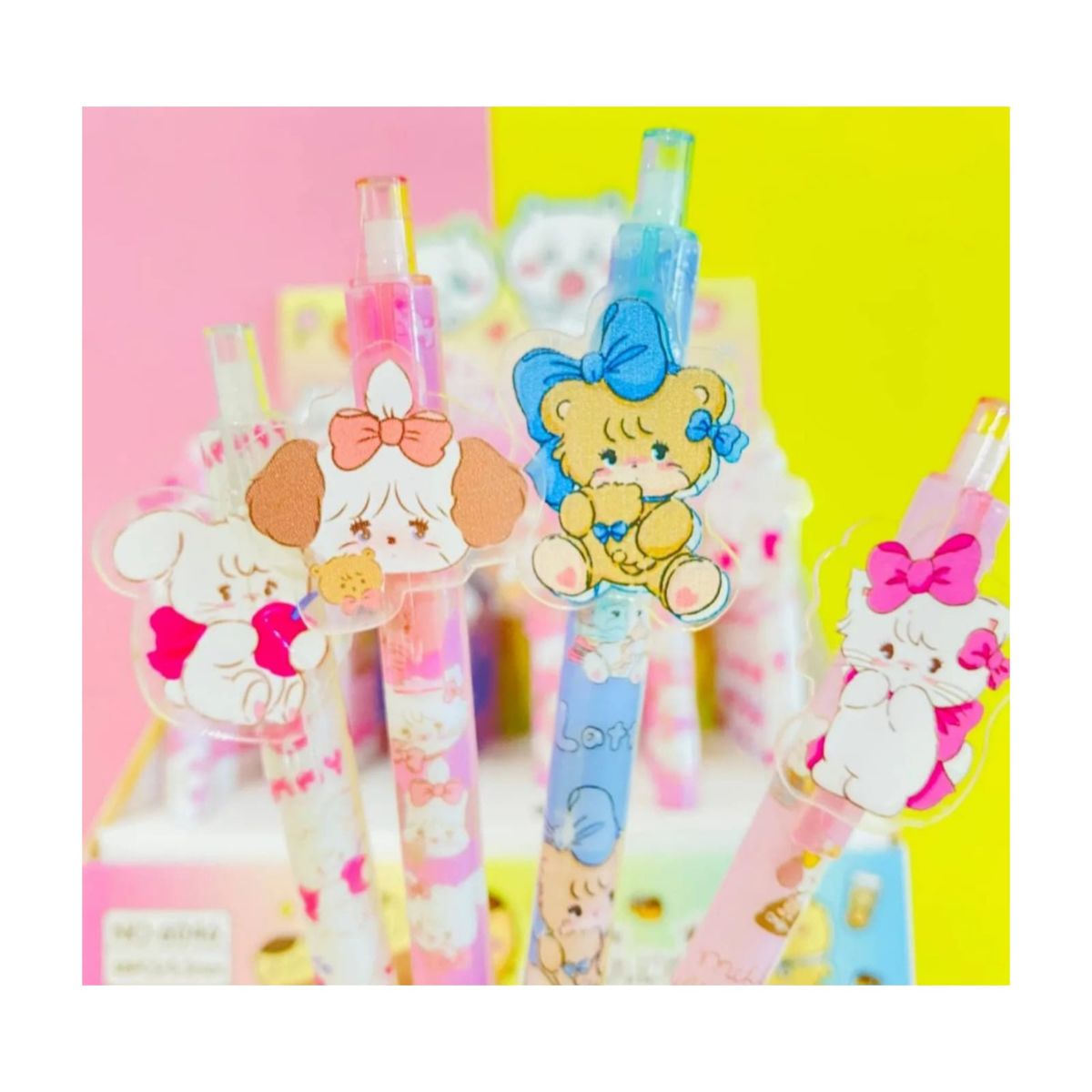 GENERICO - Set De Lapices Tinta Gel  Kawaii Mikko 3 Pcs