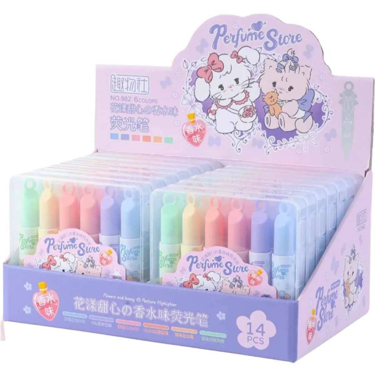 GENERICO - Set Destacadores Fluorecentes Kawaii Mikko