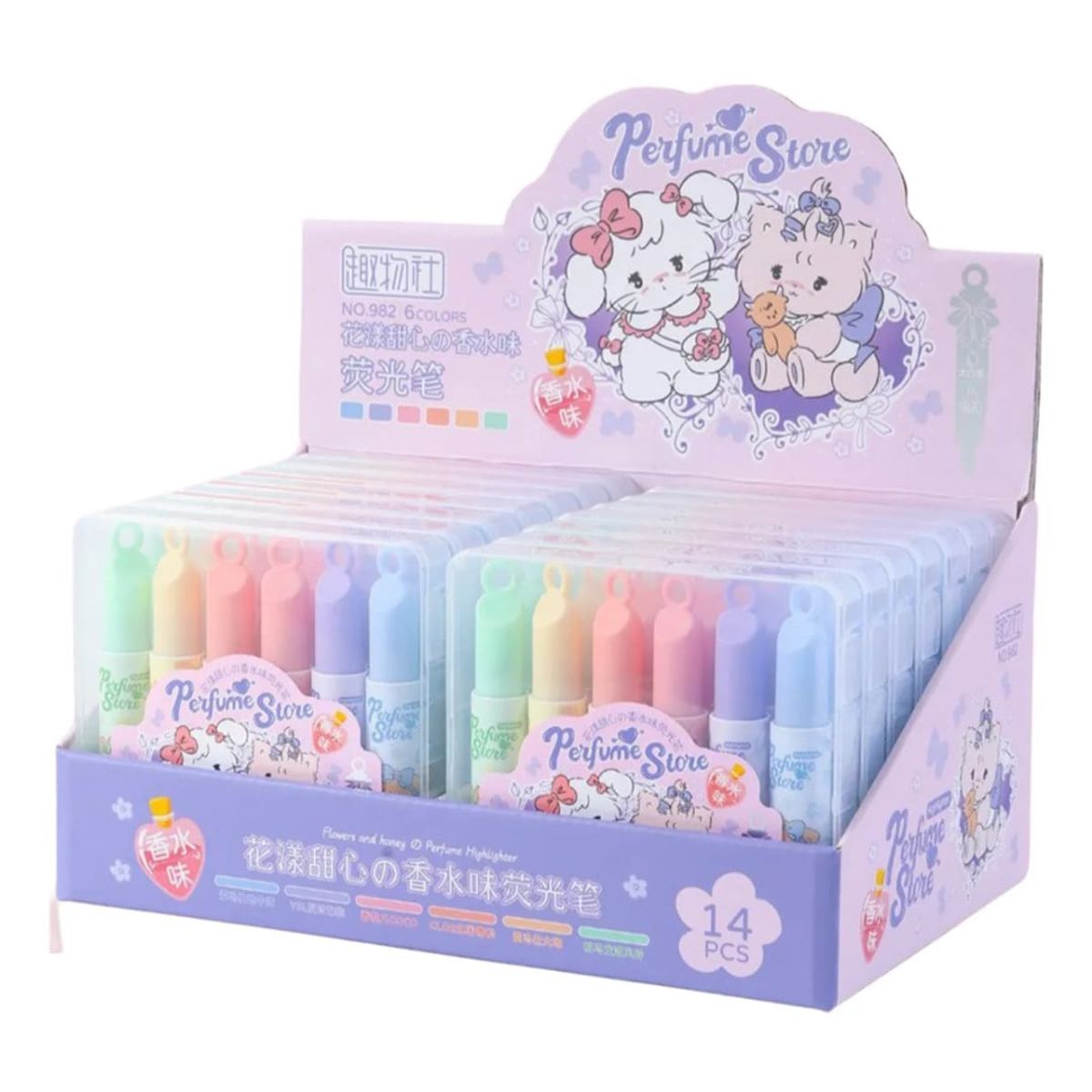 GENERICO - Set Destacadores Fluorecentes Kawaii Mikko