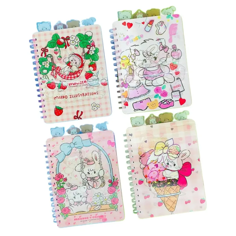 GENERICO - Libreta Kawaii  Holografica Con Separadores  Mikko