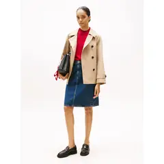 TOMMY HILFIGER - Falda Denim De Corte Recto Azul