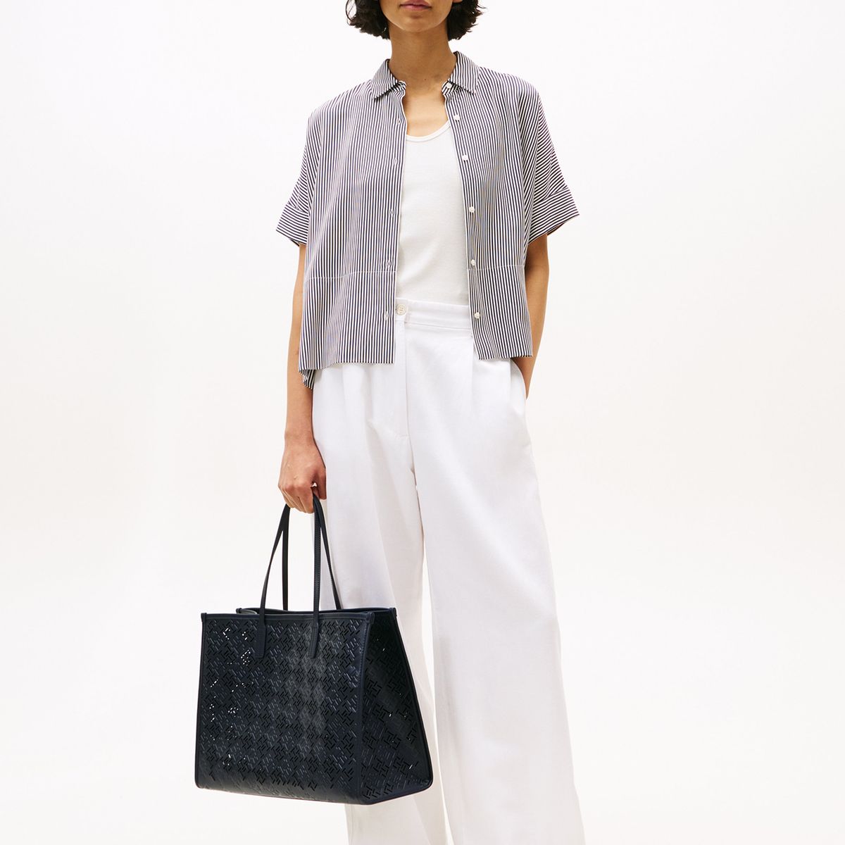 TOMMY HILFIGER - Tote City Monogram Azul Tommy Hilfiger