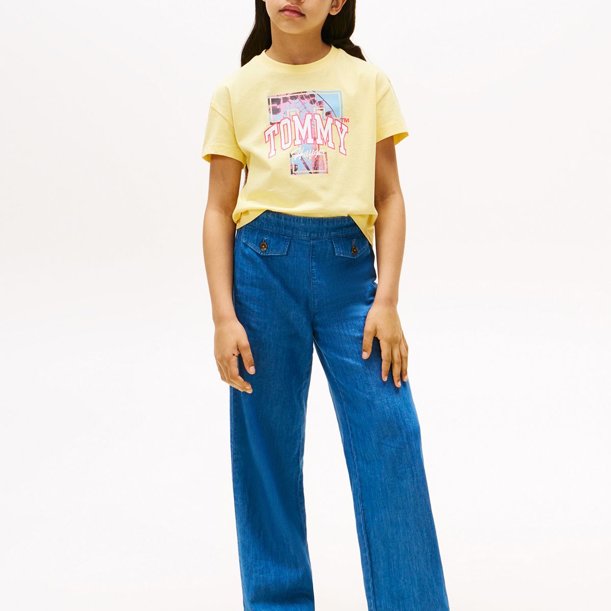 TOMMY HILFIGER - Polera Con Logo Gráfico Amarillo Tommy Hilfiger