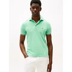 TOMMY HILFIGER - Polo Seasonal Ribeteado Slim Fit Verde