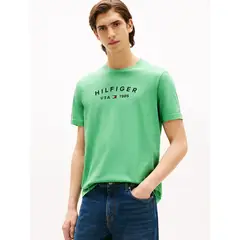 TOMMY HILFIGER - Polera Con Logo Estampado Verde