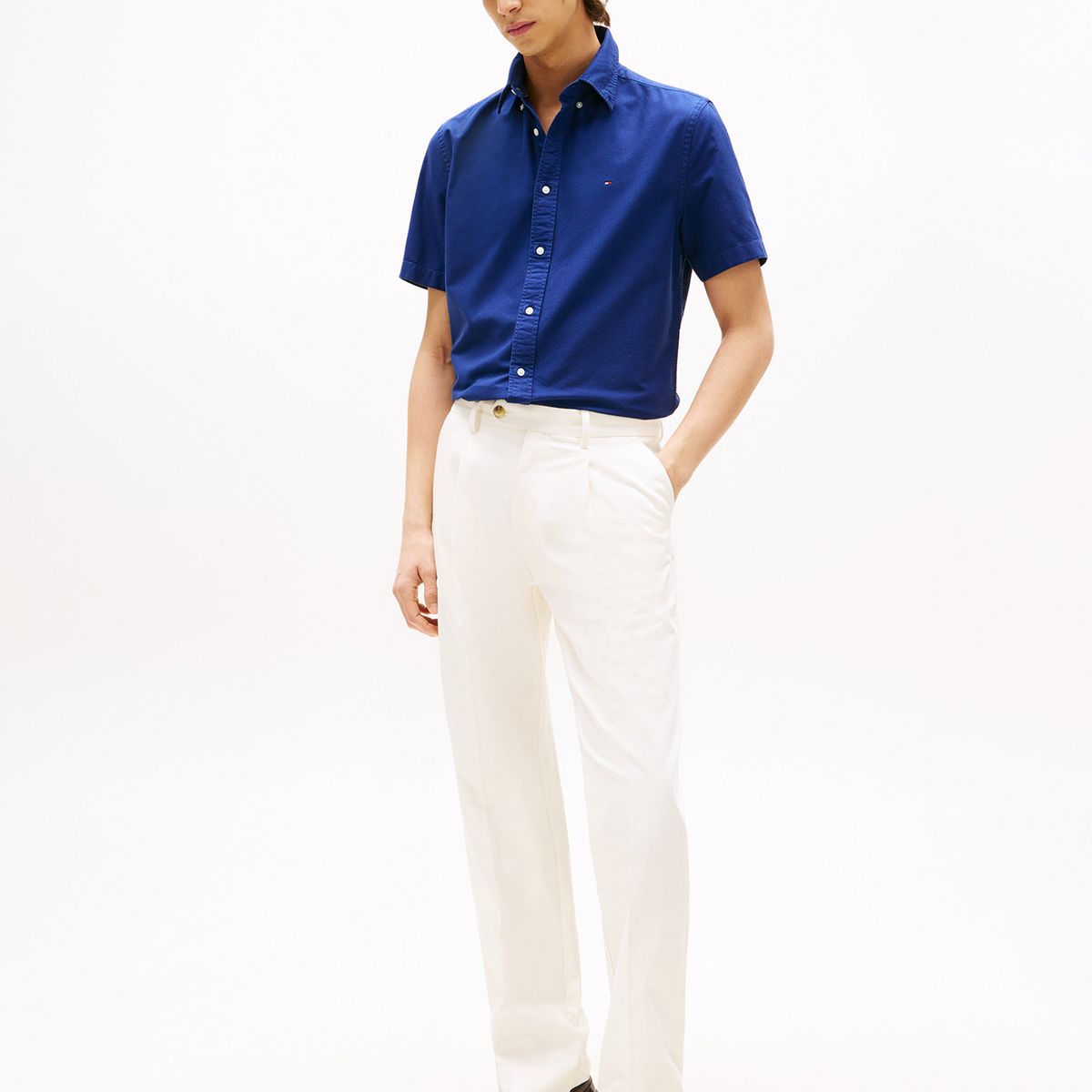 TOMMY HILFIGER - Camisa Oxford Regular Fit Azul Tommy Hilfiger