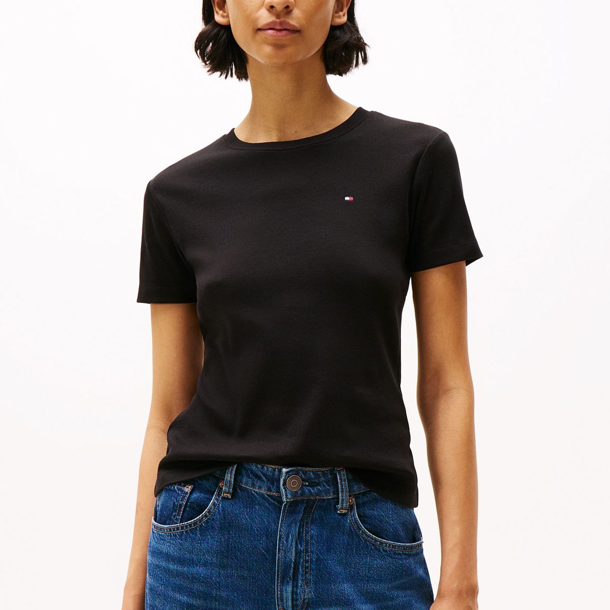 TOMMY HILFIGER - Polera Cody Slim Fit Negro Tommy Hilfiger