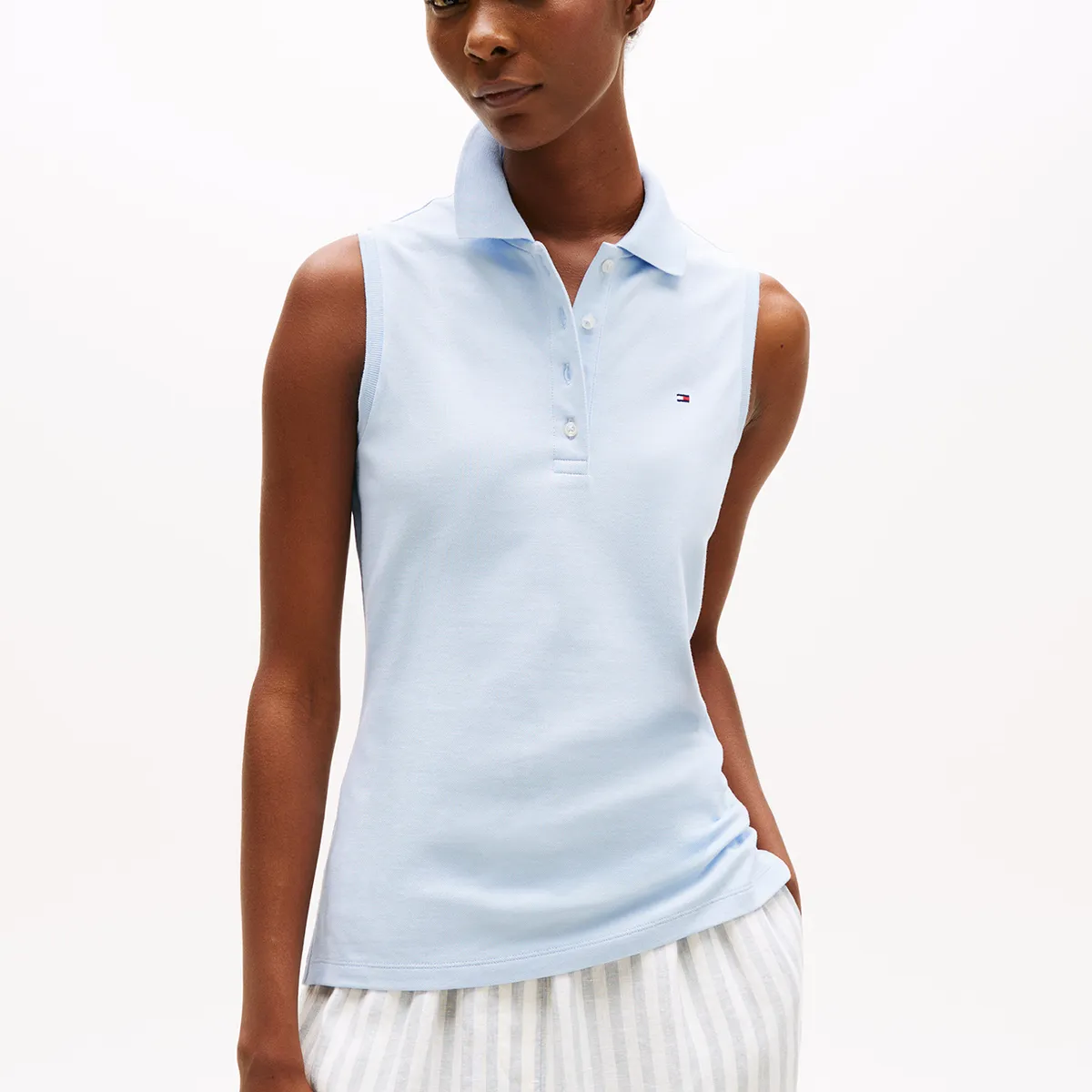 TOMMY HILFIGER - Polo Colección 1985 Slim Fit Celeste Tommy Hilfiger