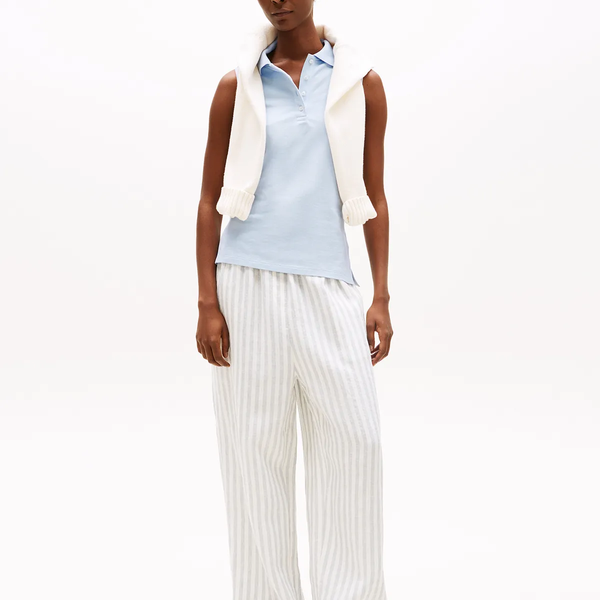 TOMMY HILFIGER - Polo Colección 1985 Slim Fit Celeste Tommy Hilfiger