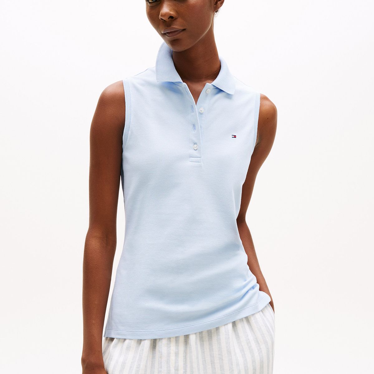 TOMMY HILFIGER - Polo Colección 1985 Slim Fit Celeste Tommy Hilfiger