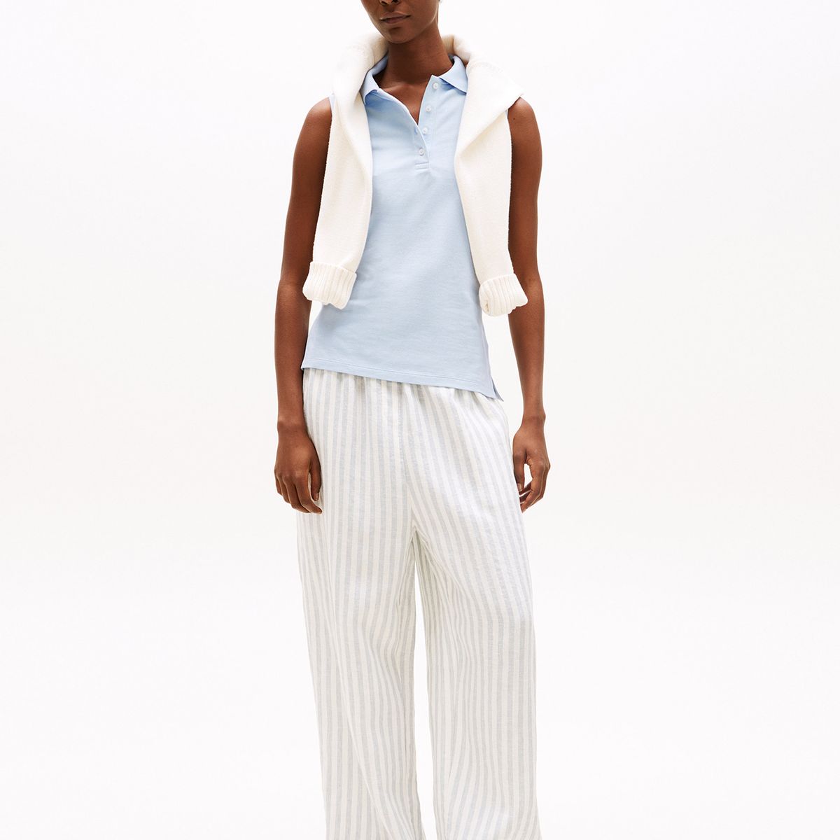 TOMMY HILFIGER - Polo Colección 1985 Slim Fit Celeste Tommy Hilfiger