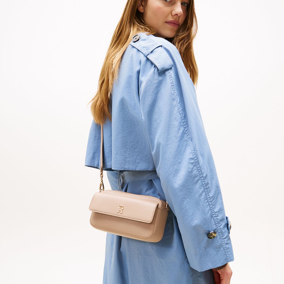 TOMMY HILFIGER - Bandolera Distinct Sporty Beige Tommy Hilfiger