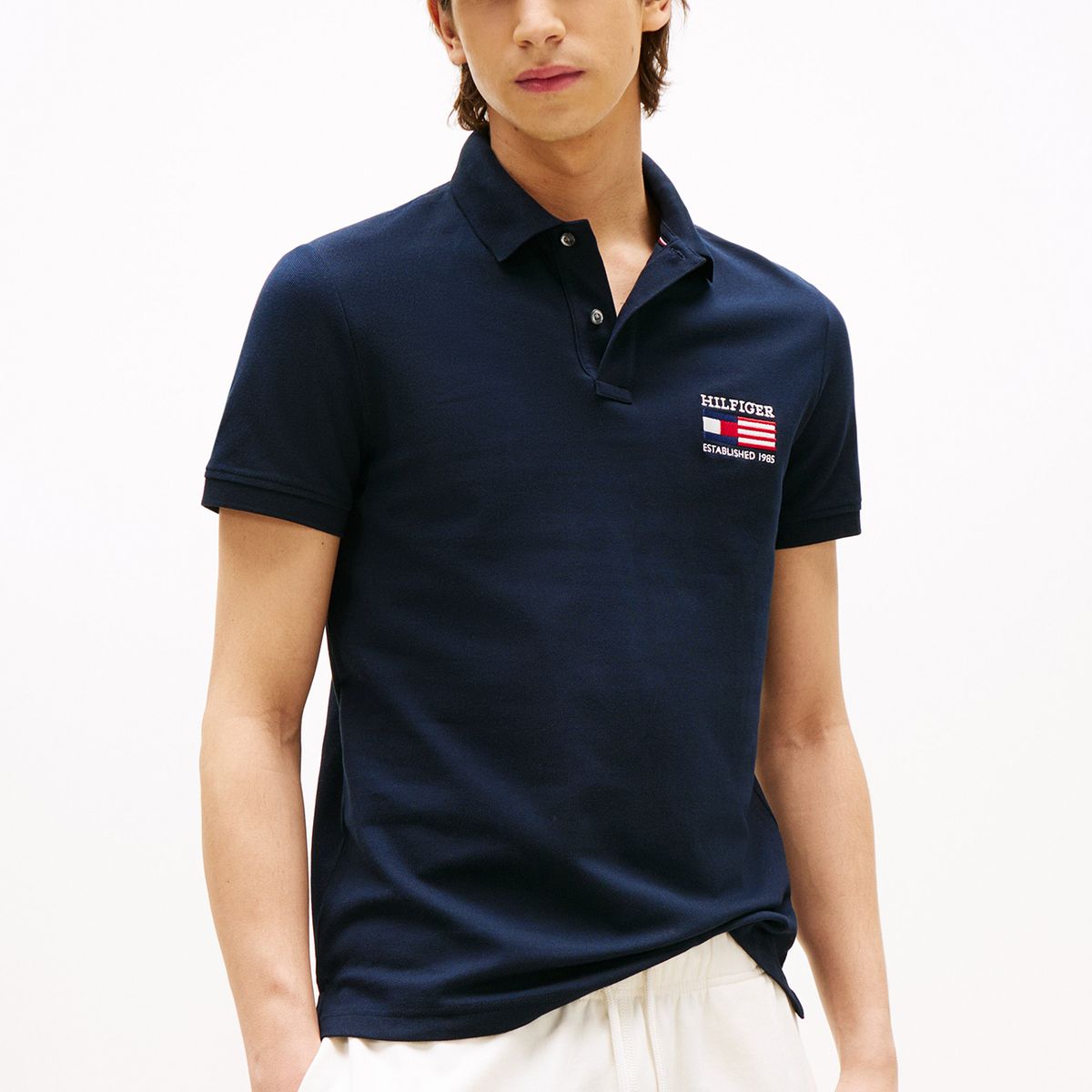 TOMMY HILFIGER - Polo Flag Con Logo Regular Fit Azul Tommy Hilfiger