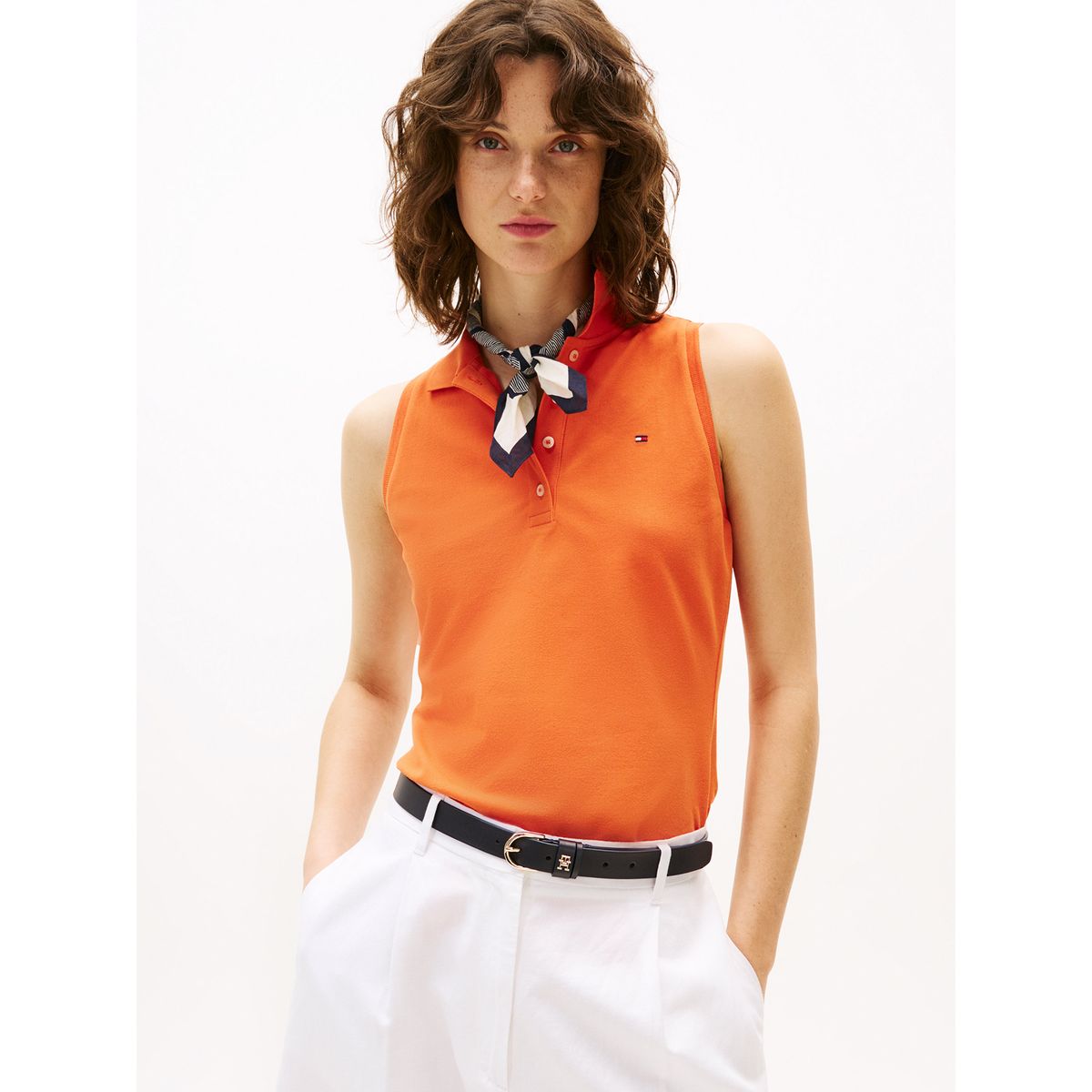 TOMMY HILFIGER - Polo Colección 1985 Slim Fit Naranjo Tommy Hilfiger