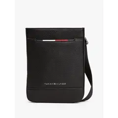 TOMMY HILFIGER - Bolso Central Crossover Con Logo Metálico Negro