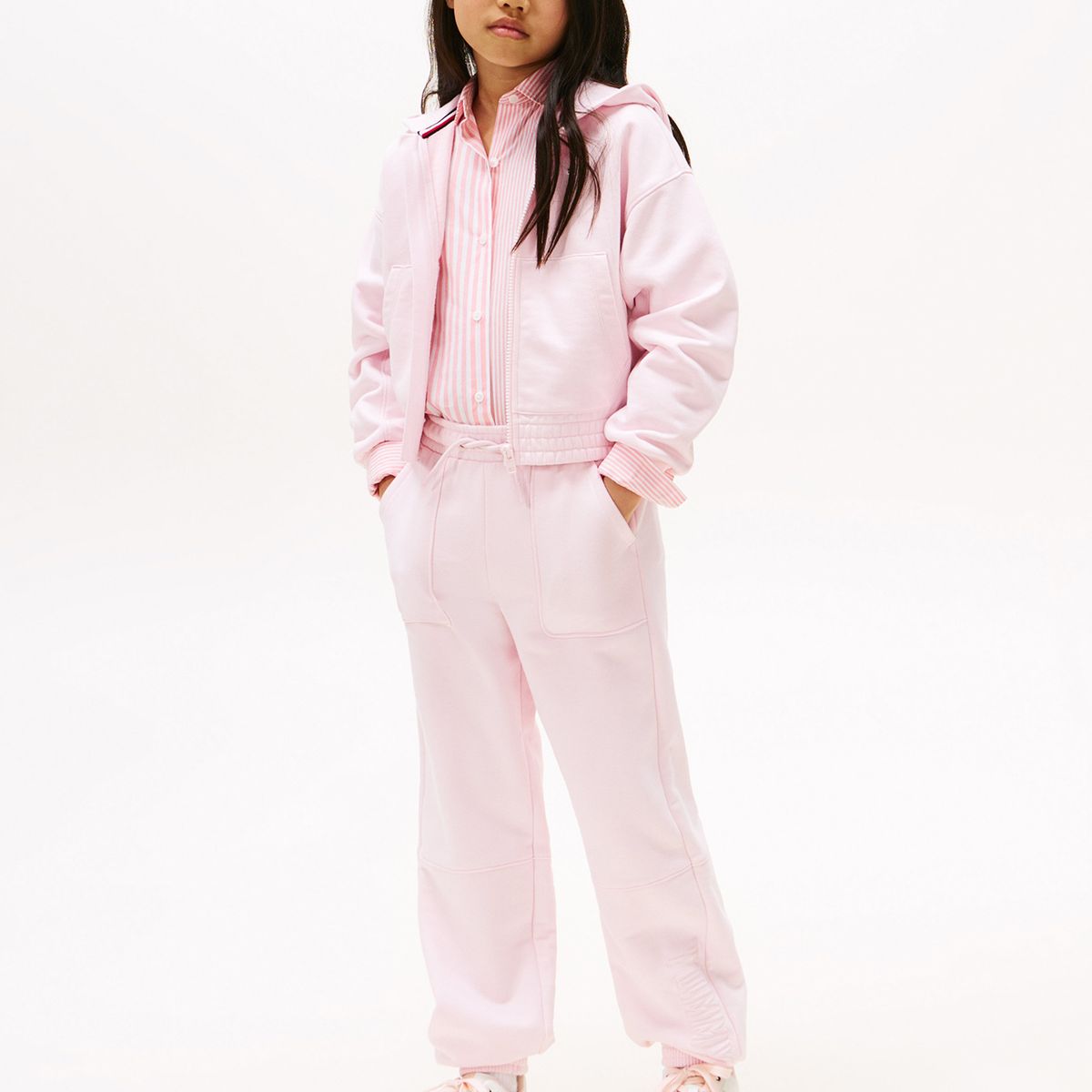 TOMMY HILFIGER - Joggers Con Logo Texturizado Rosado Tommy Hilfiger