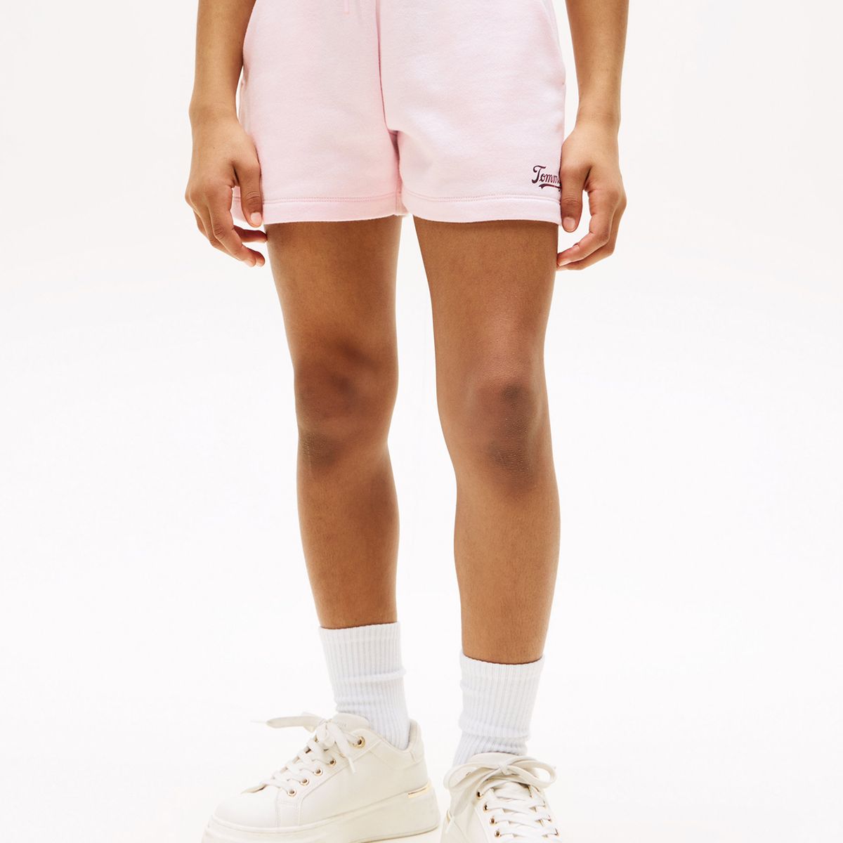 TOMMY HILFIGER - Short Con Logo Script Rosado Tommy Hilfiger