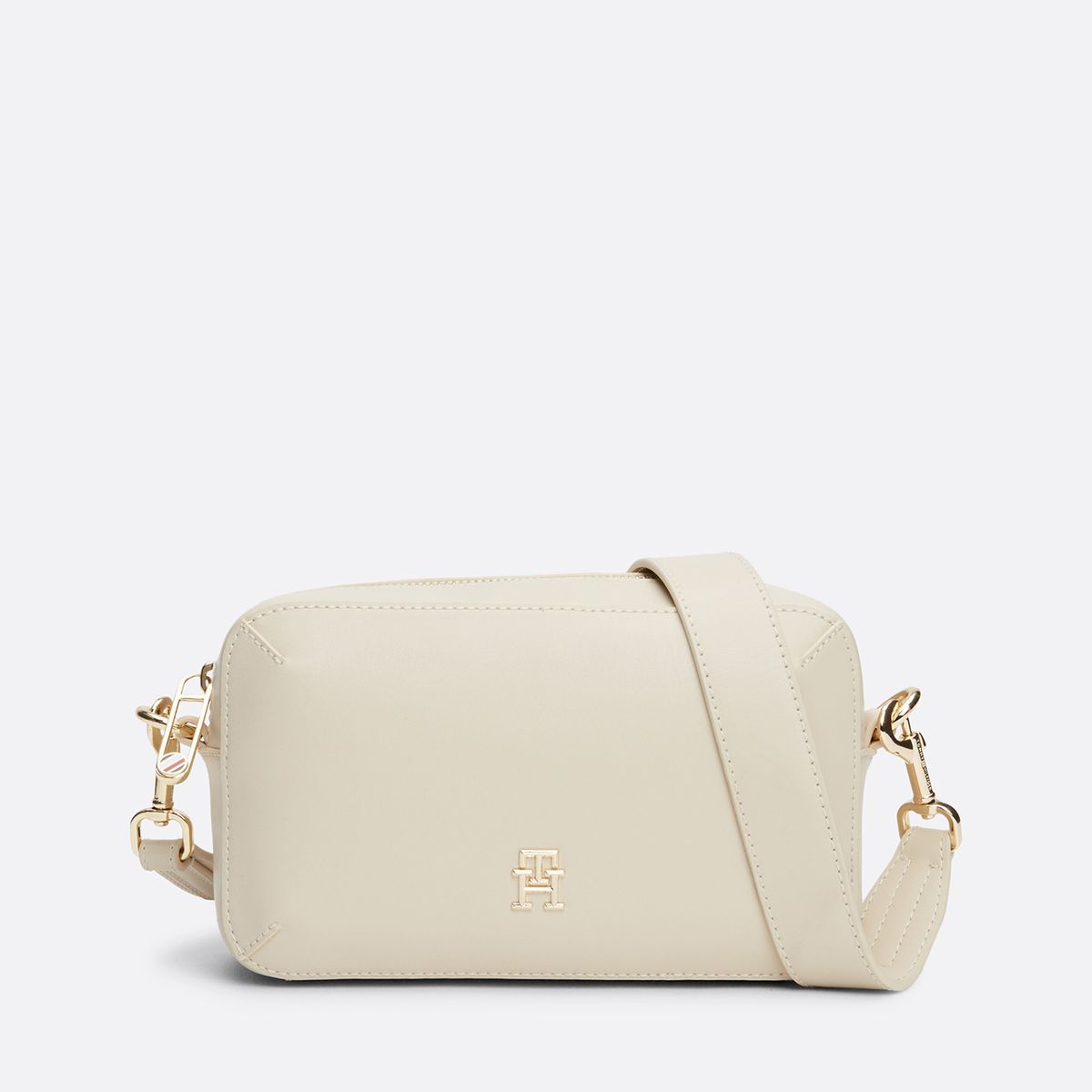 TOMMY HILFIGER - Bandolera Chic Con Monogram Beige Tommy Hilfiger