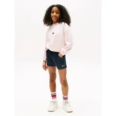TOMMY HILFIGER - Short Con Logo Script Azul