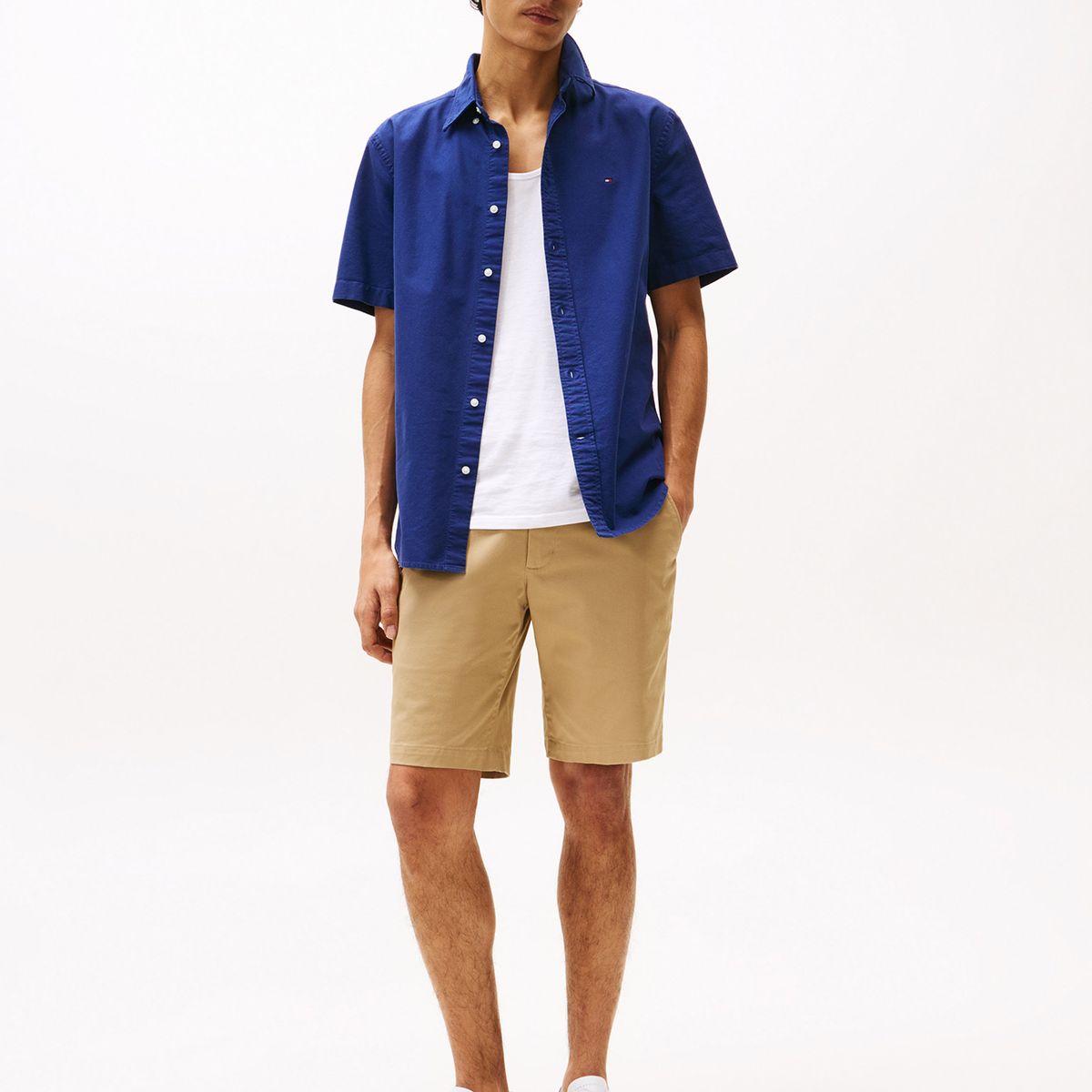 TOMMY HILFIGER - Short Essential 1895 De Algodón Beige Tommy Hilfiger