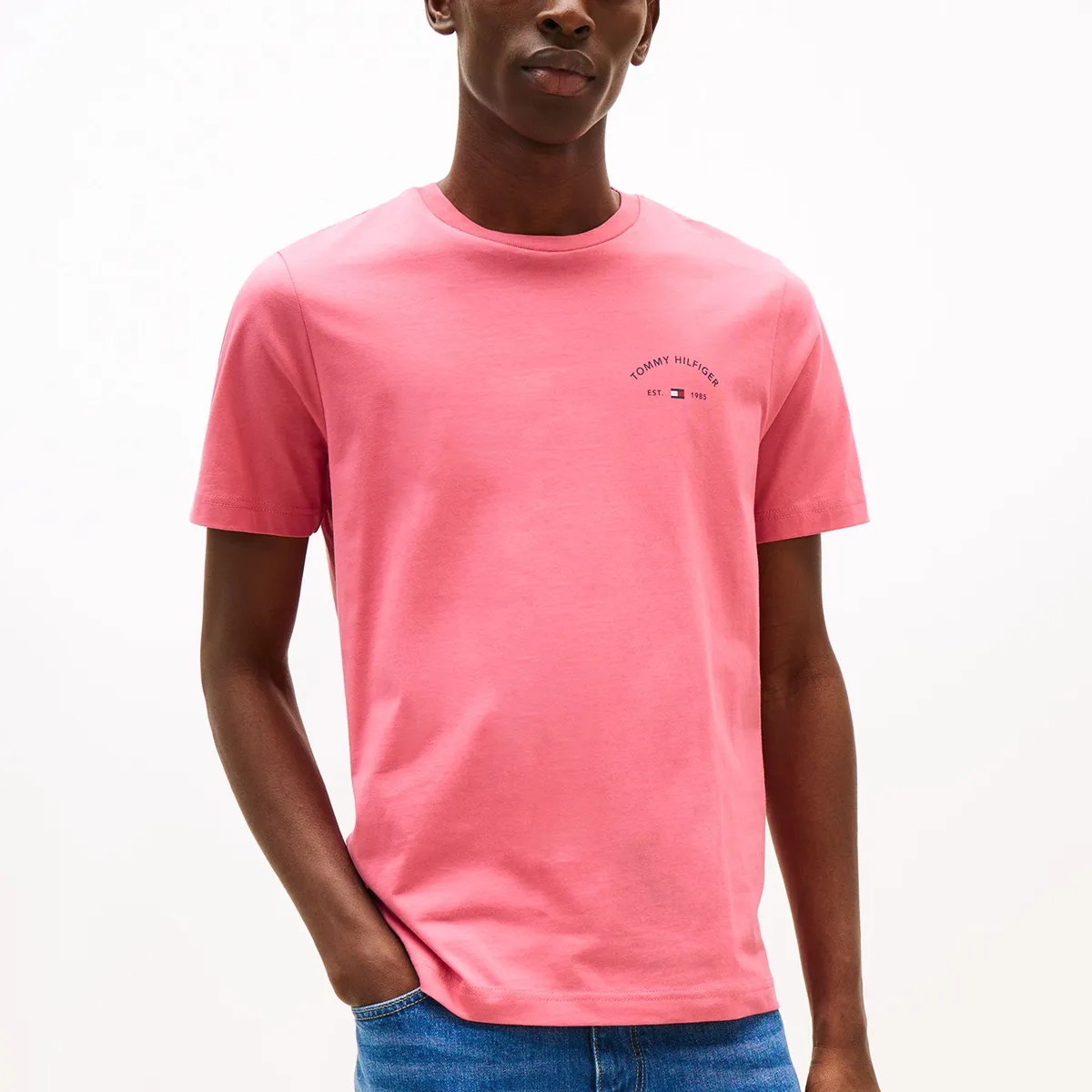 TOMMY HILFIGER - Polera Con Logo Hotel Rosado Tommy Hilfiger